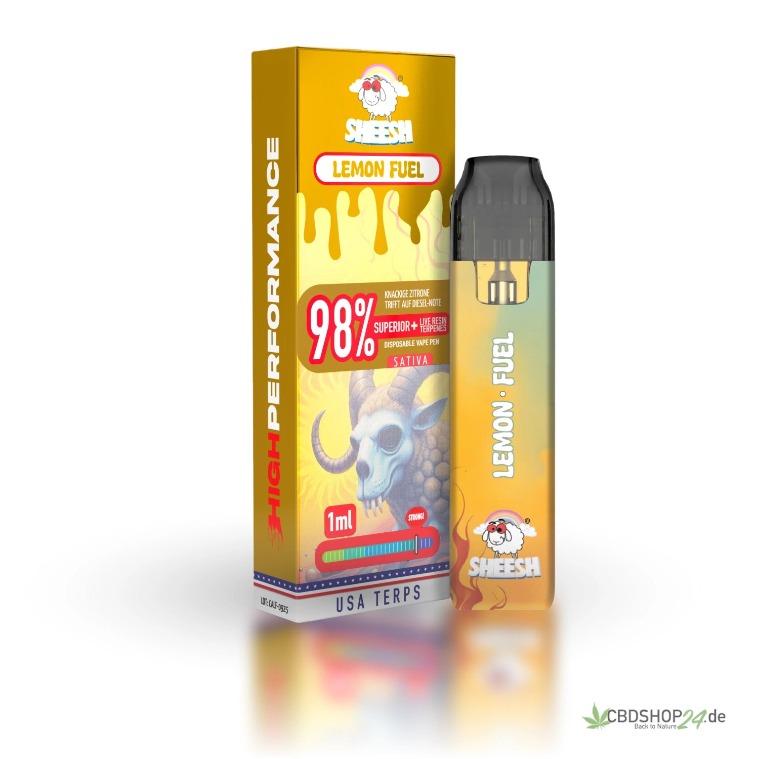 Sheesh Vape 98% Superior - Lemon Fuel cbdshop24