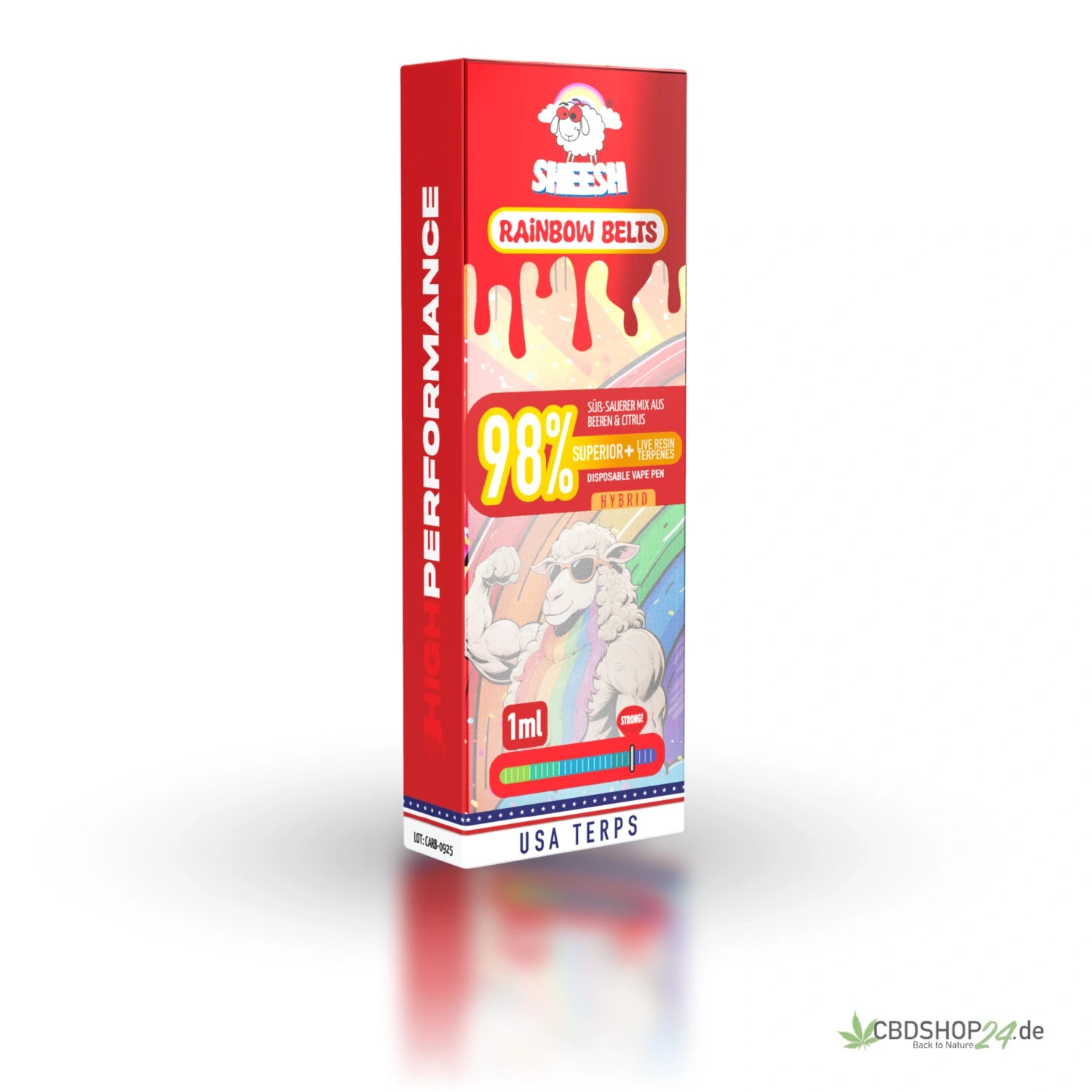 Sheesh Vape 98% Superior - Rainbow Belts cbdshop24