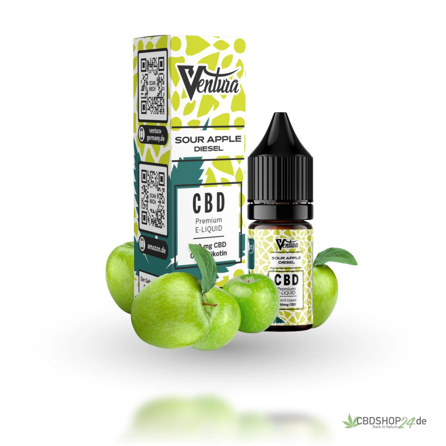 CBD Liquid Sour Apple Diesel