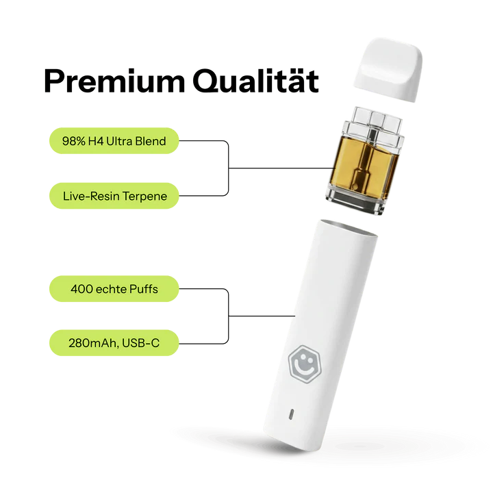 Happy Hemp® H4 Ultra Vape 98% - Super Lemon Haze