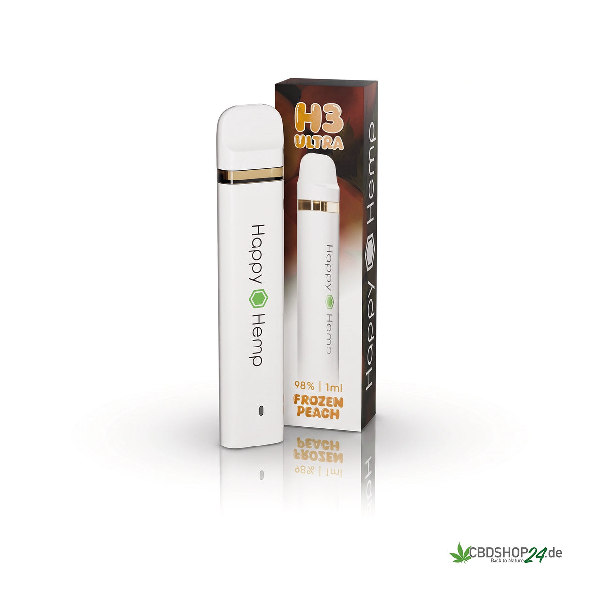 Happy Hemp® H3 Ultra Vape 98% - Frozen Peach