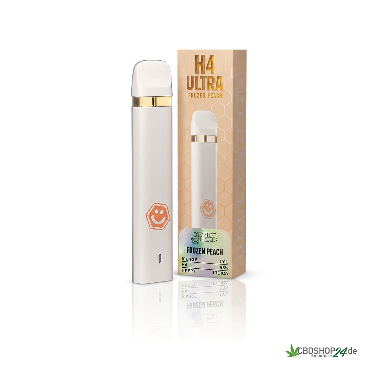 Happy Hemp® H4 Ultra Vape 98% - Frozen Peach
