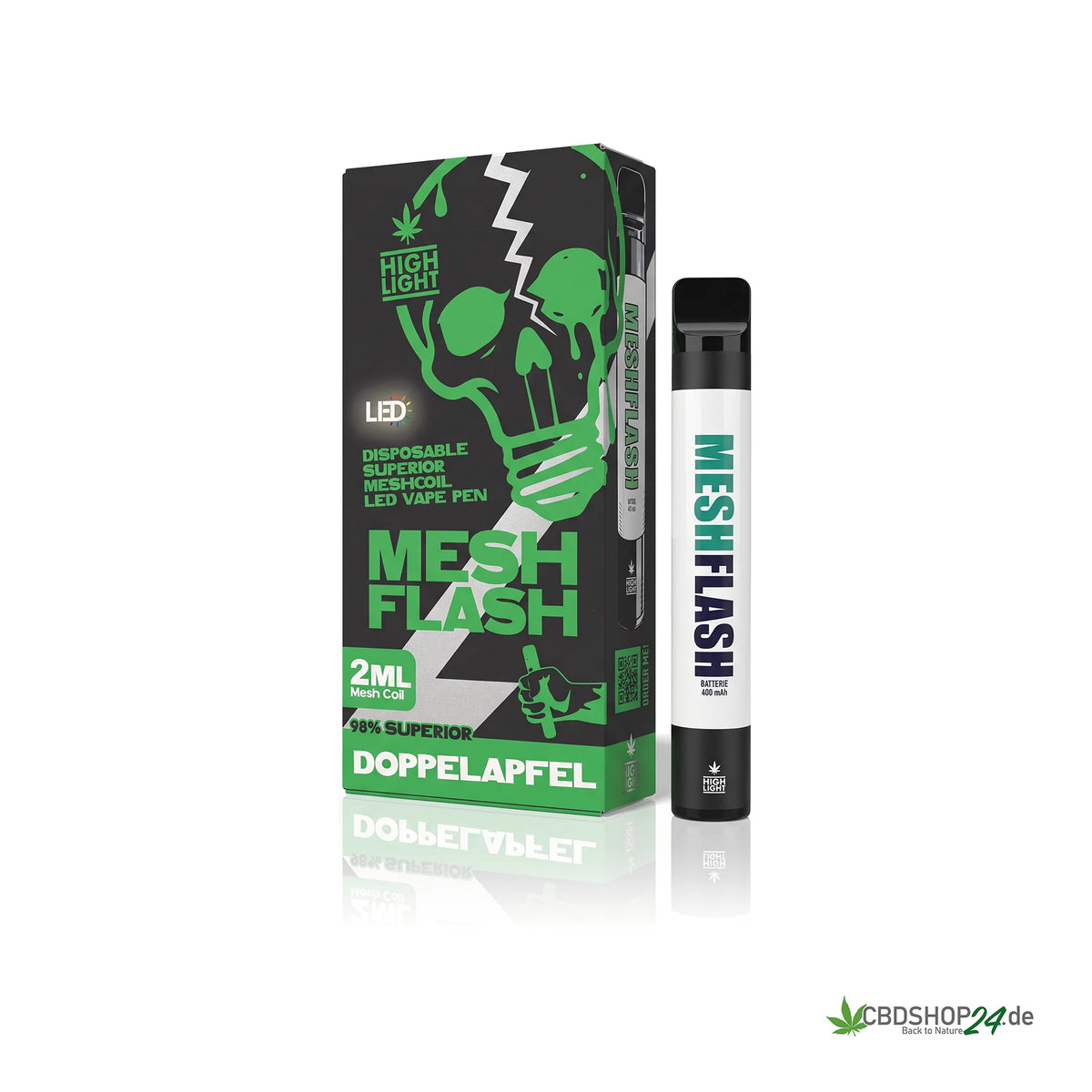 Mesh Flash Vape H2 Superior 96% - Doppelapfel 2ml
