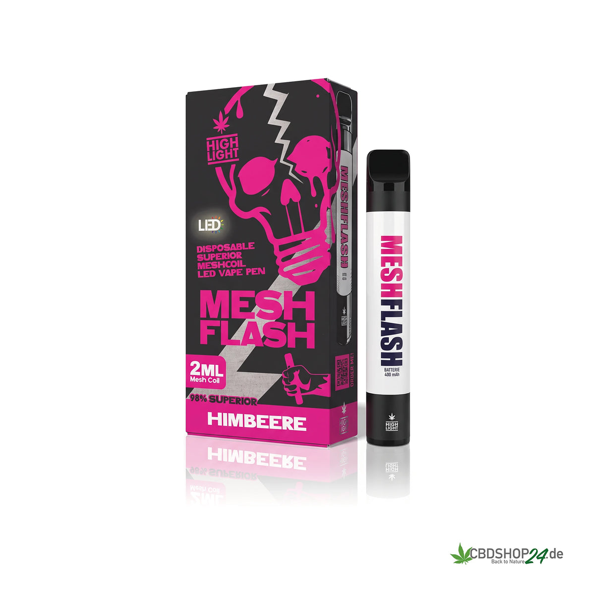 Mesh Flash Vape H2 Superior 96% - Himbeere 2ml