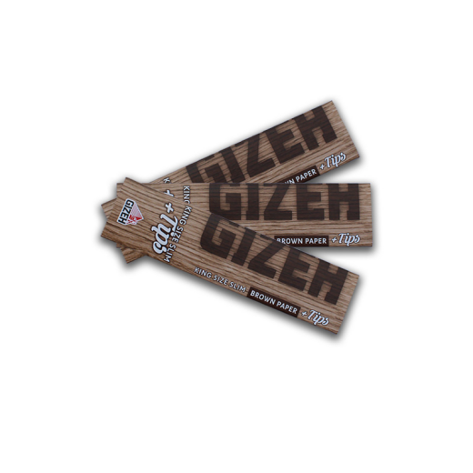 GIZEH Brown Papers King Size Slim + Tips
