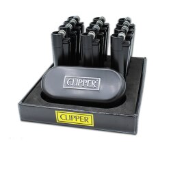 Clipper Feuerzeug Stahl Matt All Black